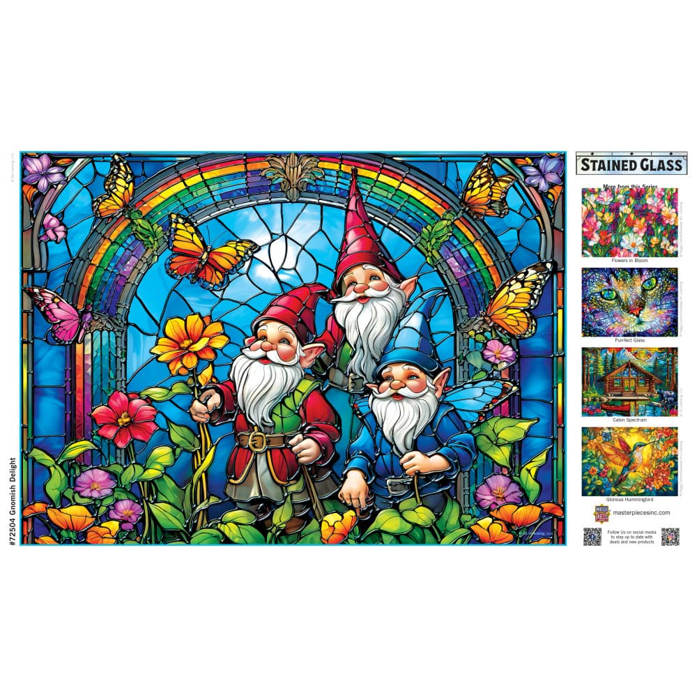 Stained Glass - Gnomish Delight 1000 Piece Jigsaw Puzzle