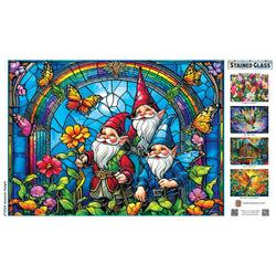 Stained Glass - Gnomish Delight 1000 Piece Jigsaw Puzzle