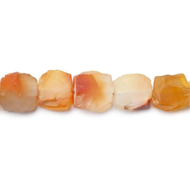 Tropical Fruit Agate Beads Tumbled Hammer Faceted Square (ONLINE ORDER ONLY)