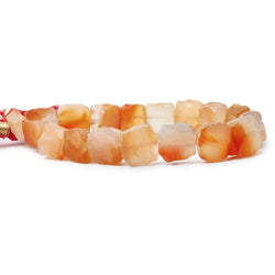 Tropical Fruit Agate Beads Tumbled Hammer Faceted Square (ONLINE ORDER ONLY)
