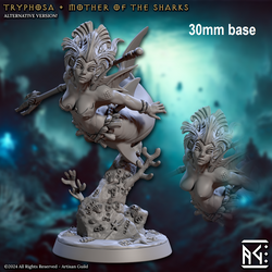 Tryphosa, Mother of the Sharks (Female Merfolk Warrior) (Online Order Only)