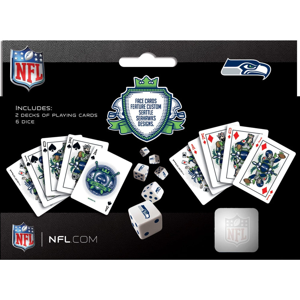 Seattle Seahawks - 2-Pack Playing Cards & Dice Set (ONLINE ORDER ONLY)
