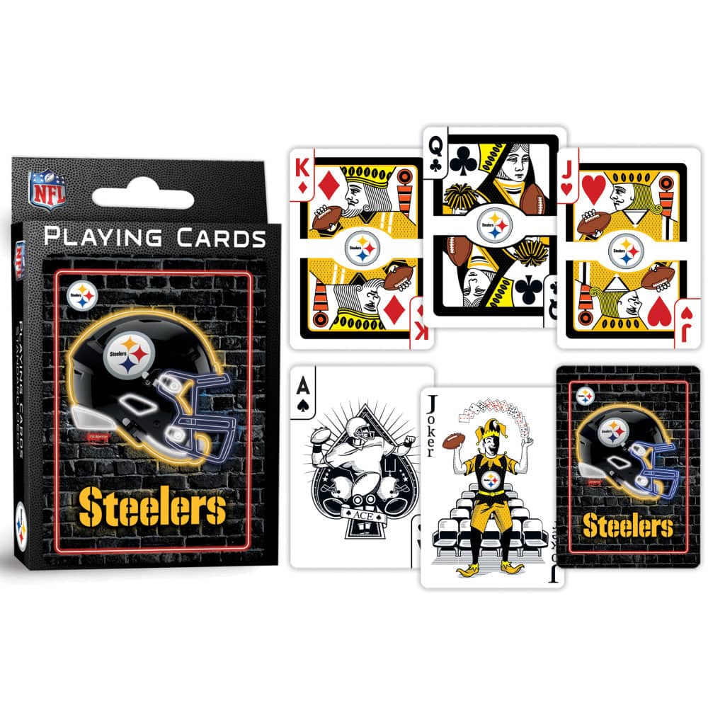 Pittsburgh Steelers Neon-Styled Playing Cards - 54 Card Deck (ONLINE ORDER ONLY)