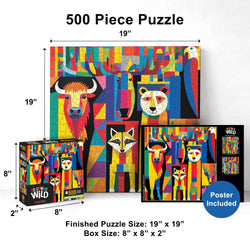 Color Me Wild - Guardians of the Rainbow Grove 500 Piece Jigsaw Puzzle