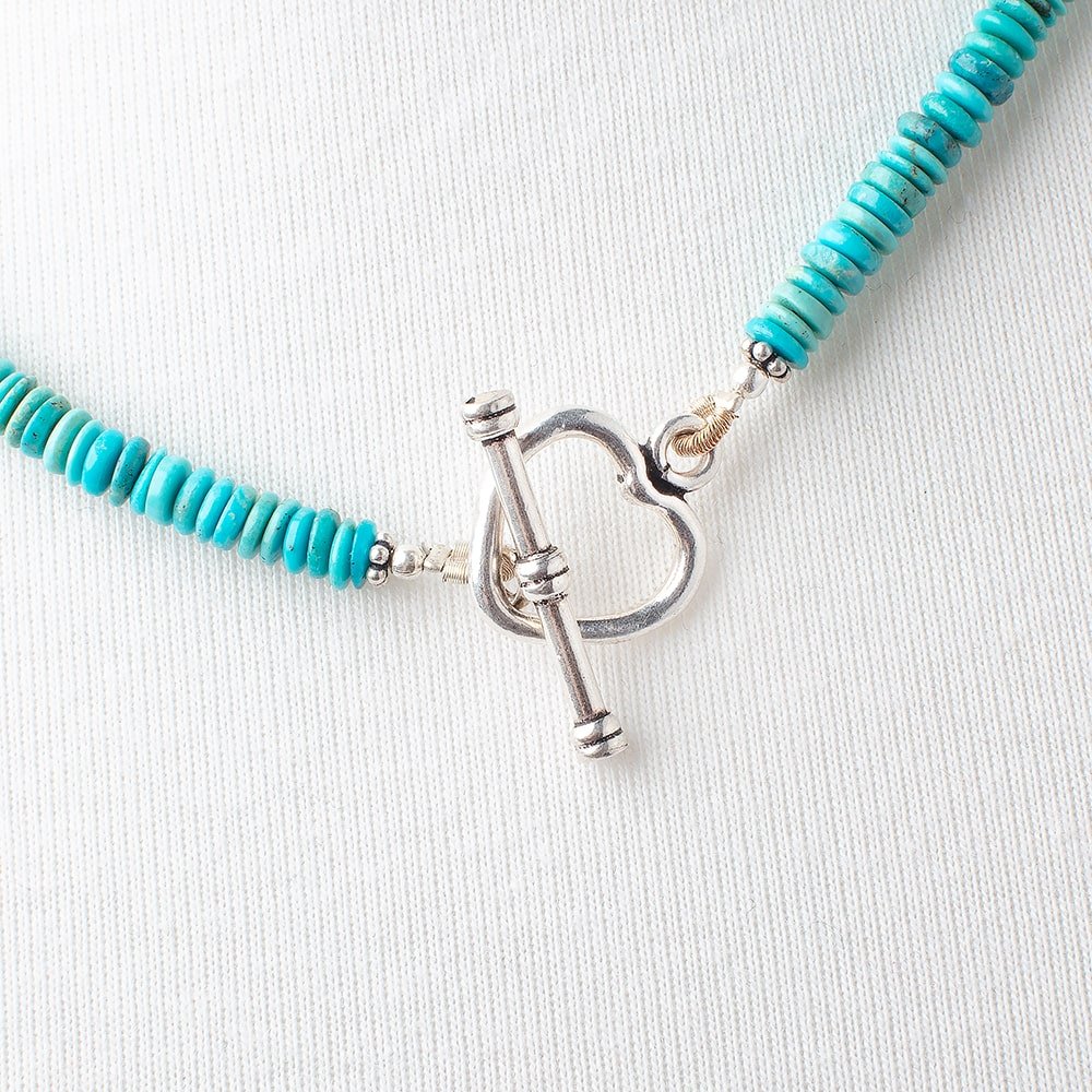 Turquoise and Lapis Lazuli Antiqued Silver Necklace and Earring Set (ONLINE ORDER ONLY)