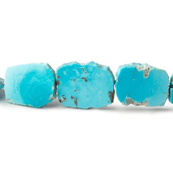 Turquoise Straight Drilled Slices 8 inch 15 Beads 12x10-14x12mm (ONLINE ORDER ONLY)
