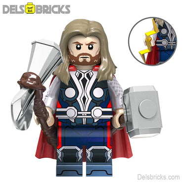 Thor from The Avengers Lego Marvel Minifigures Custom Toys (ONLINE ORDER ONLY)