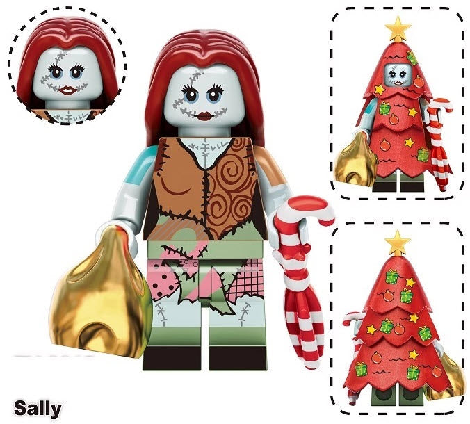 Christmas Sally Custom Minifigure – Holiday Magic from Nightmare Before Christmas! (Online Only)