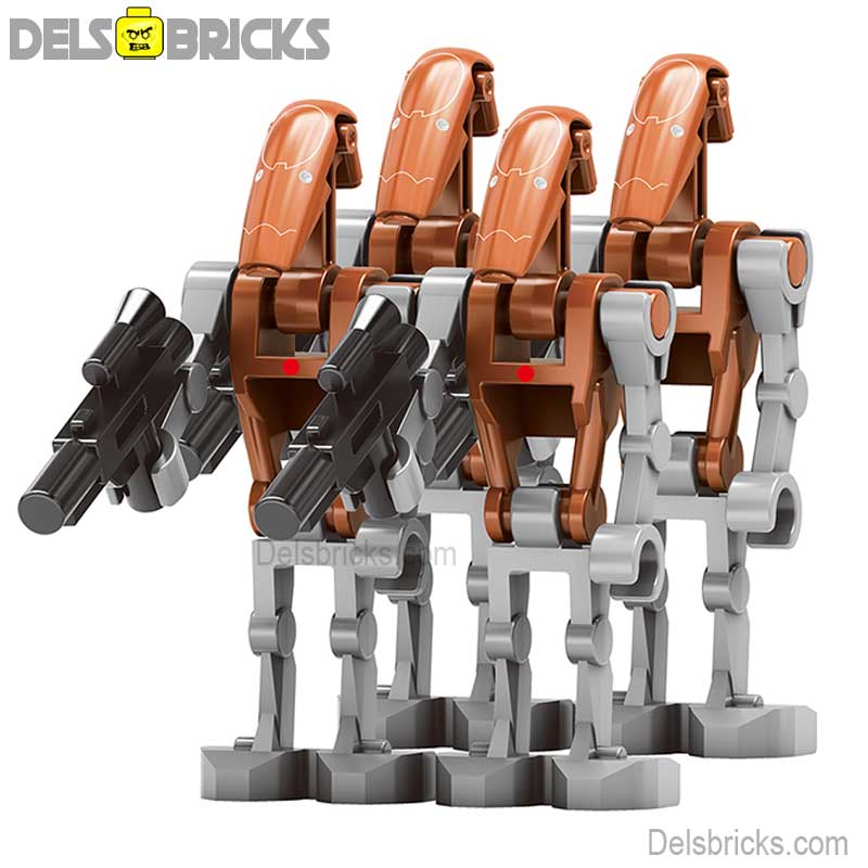 Heavy Battle Droids set of 4 Star Wars Lego Minifigures Custom Toys NEW (ONLINE ORDER ONLY)