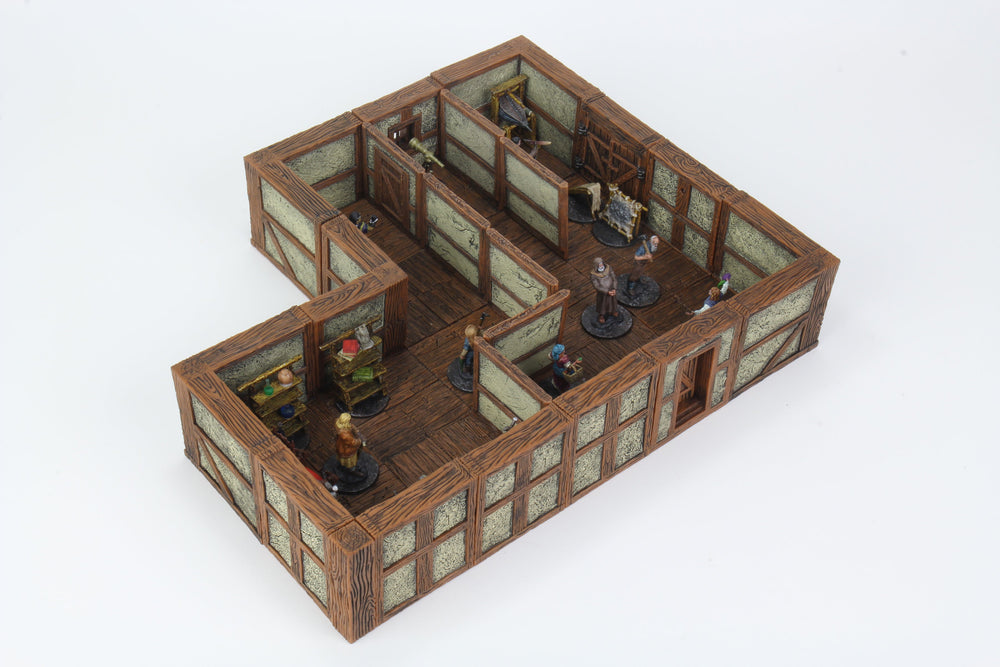 WarLock Tiles: Town & Village II - Full Height Plaster Walls Expansion (ONLINE ORDER ONLY)