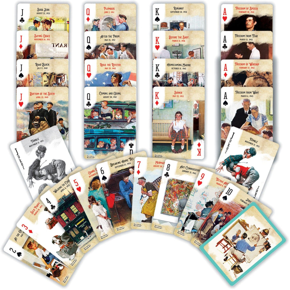 Saturday Evening Post - Norman Rockwell Playing Cards - 54 Card Deck (ONLINE ORDER ONLY)
