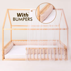 Montessori House Bed for Kids with Fence (ONLINE ORDER ONLY)