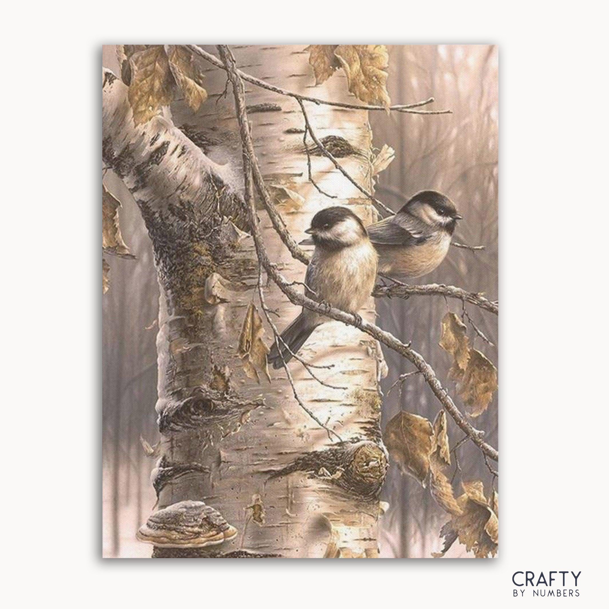 Two Friend Birds on Birch Tree (ONLINE ORDER ONLY)
