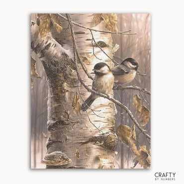 Two Friend Birds on Birch Tree (ONLINE ORDER ONLY)