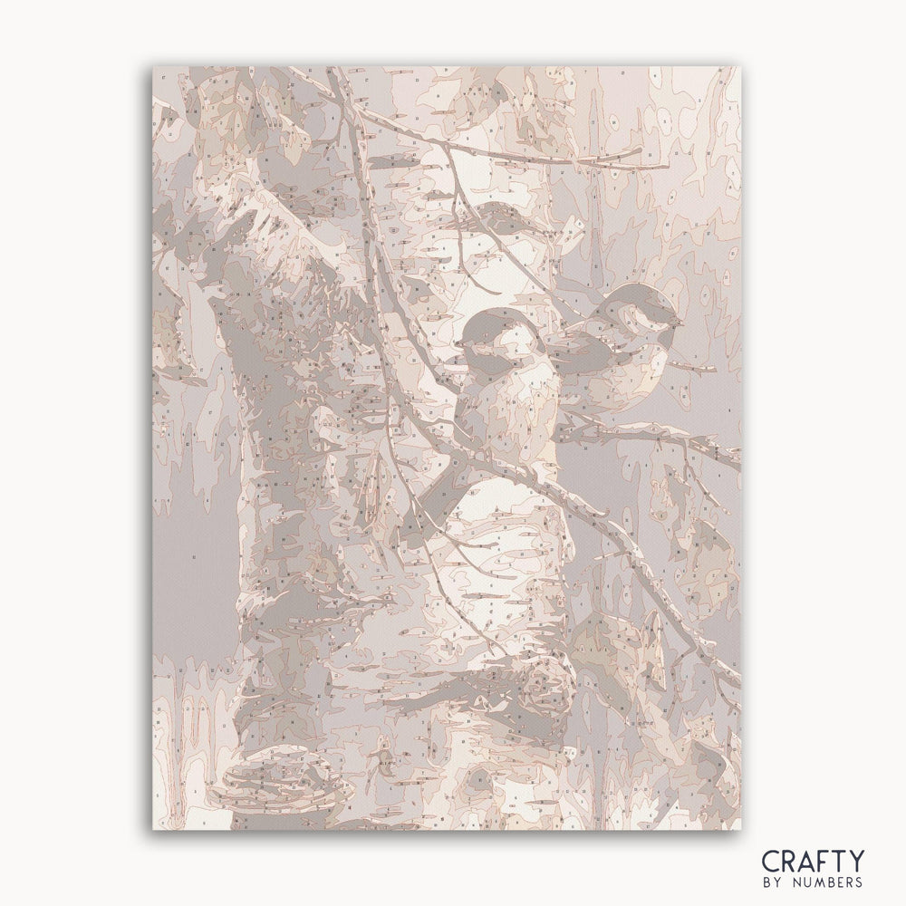 Two Friend Birds on Birch Tree (ONLINE ORDER ONLY)