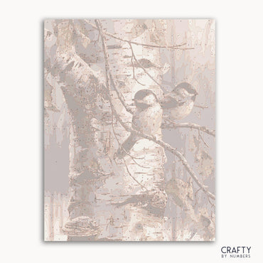 Two Friend Birds on Birch Tree (ONLINE ORDER ONLY)