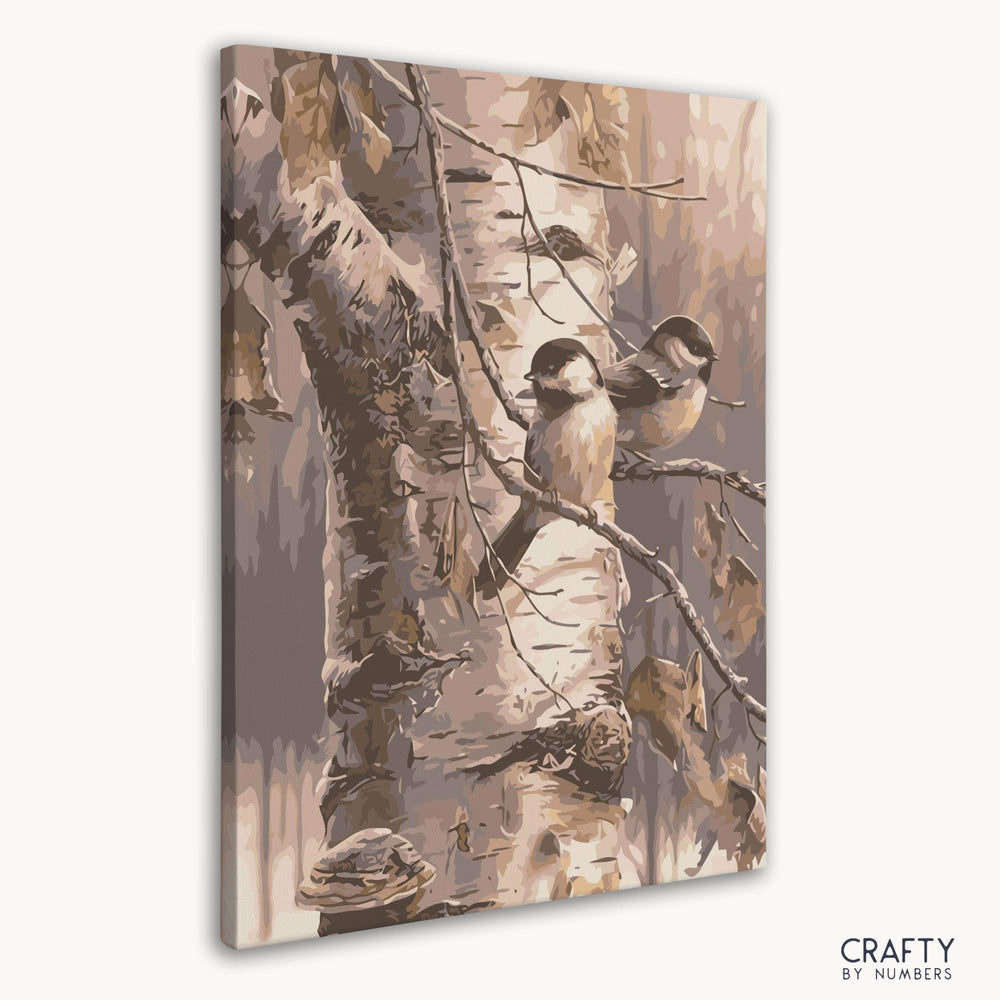 Two Friend Birds on Birch Tree (ONLINE ORDER ONLY)