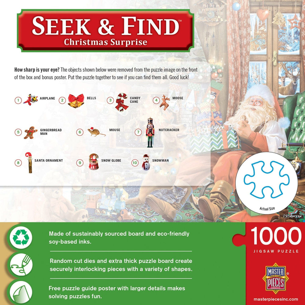Seek & Find - Christmas Surprise 1000 Piece Jigsaw Puzzle (ONLINE ORDER ONLY)