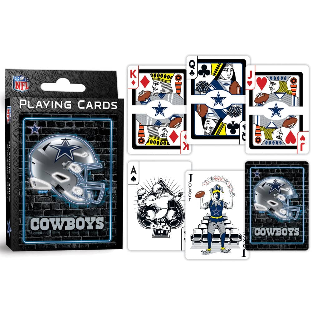 Dallas Cowboys Neon-Styled Playing Cards - 54 Card Deck (ONLINE ORDER ONLY)