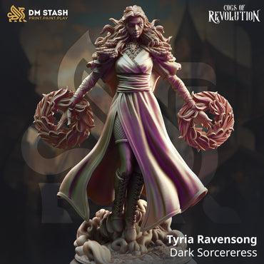 Tyria Ravensong, Dark Sorcereress (Female Human Sorcerer) (Online Only)
