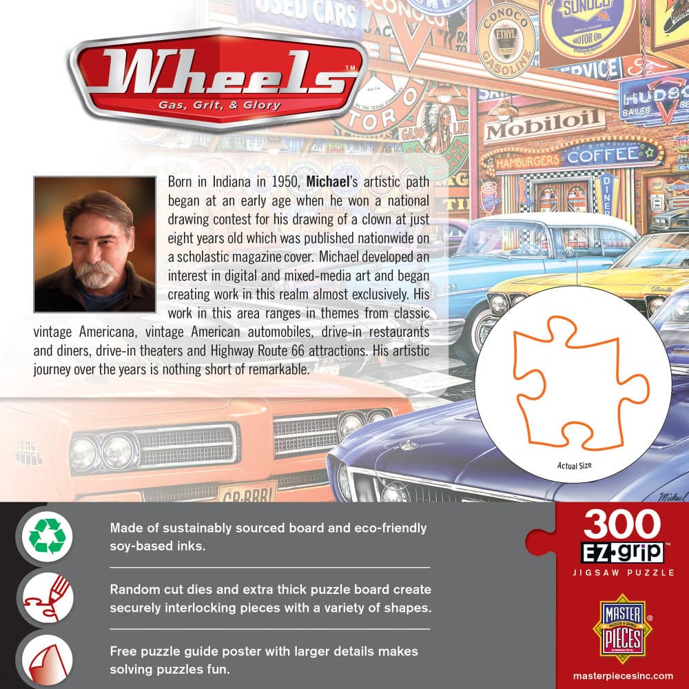Wheels - Gas, Grit & Glory 300 Piece EZ Grip Jigsaw Puzzle (ONLINE ORDER ONLY)