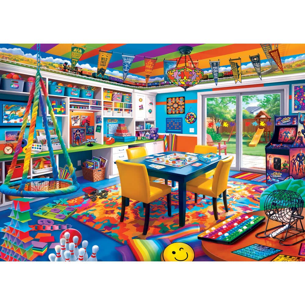 Home Sweet Home - Game Night Central 500 Piece Jigsaw Puzzle
