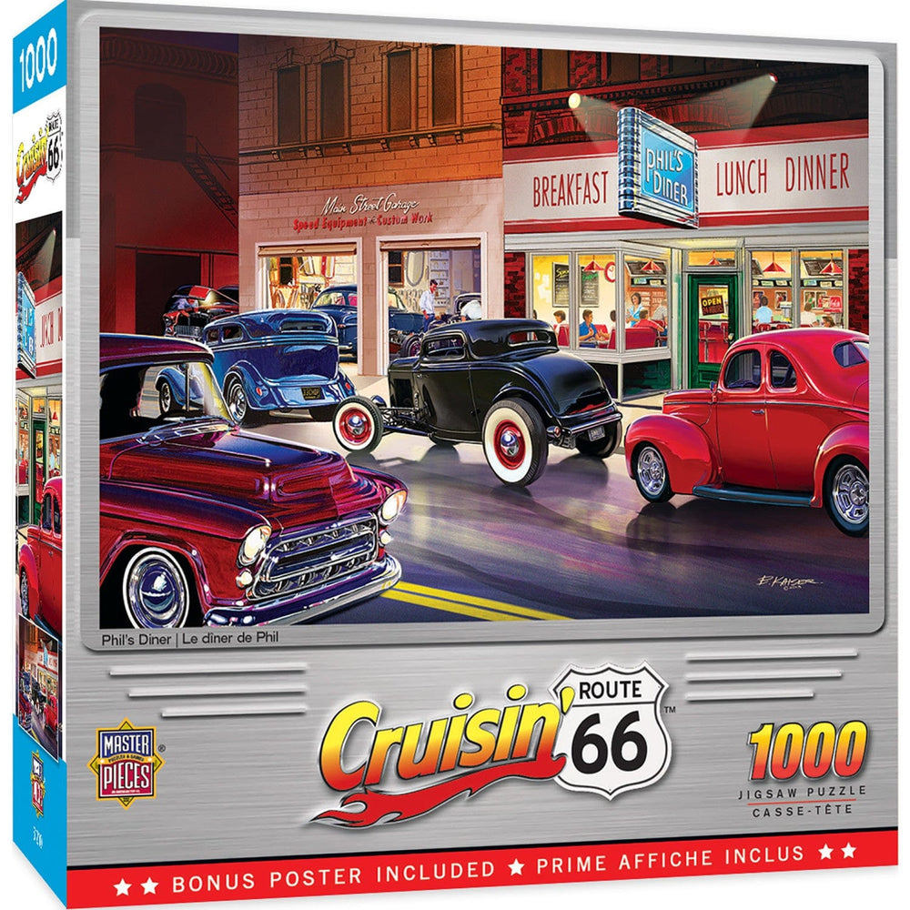 Cruisin' Route 66 - Phil's Diner 1000 Piece Jigsaw Puzzle (ONLINE ORDER ONLY)