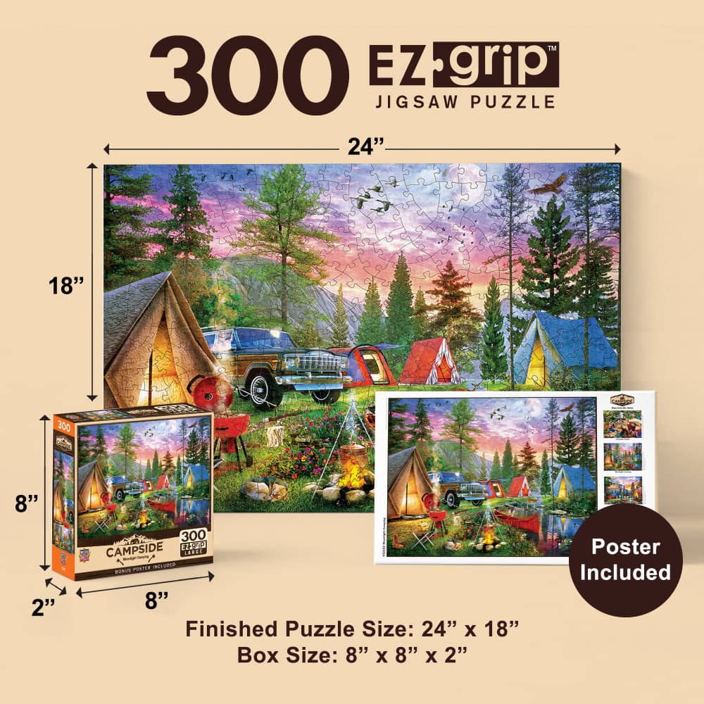 Campside - Moonlight Camping 300 Piece EZ Grip Jigsaw Puzzle