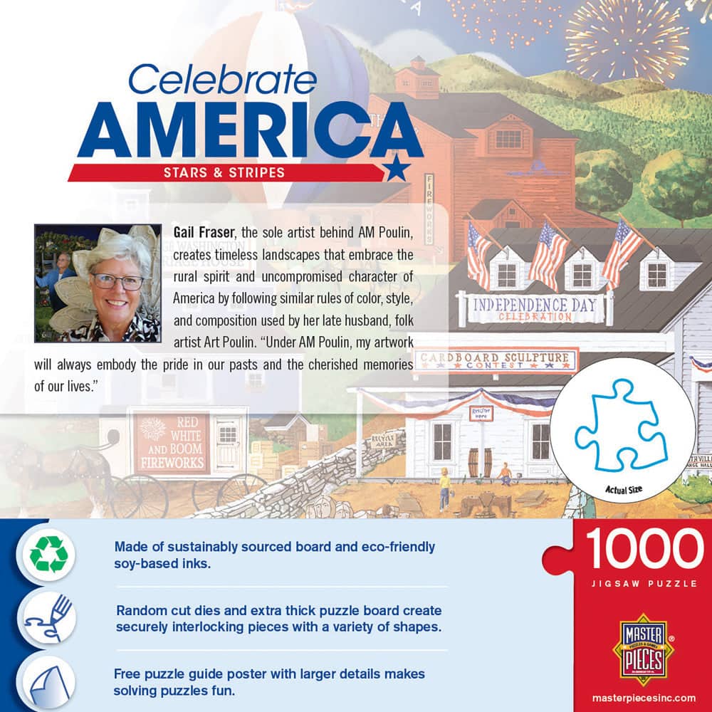Celebrate America - Stars & Stripes 1000 Piece Jigsaw Puzzle (ONLINE ORDER ONLY)