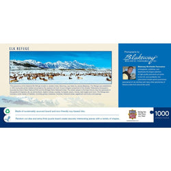 Elk Refuge, Wyoming 1000 Piece Panoramic Jigsaw Puzzle (ONLINE ORDER ONLY)