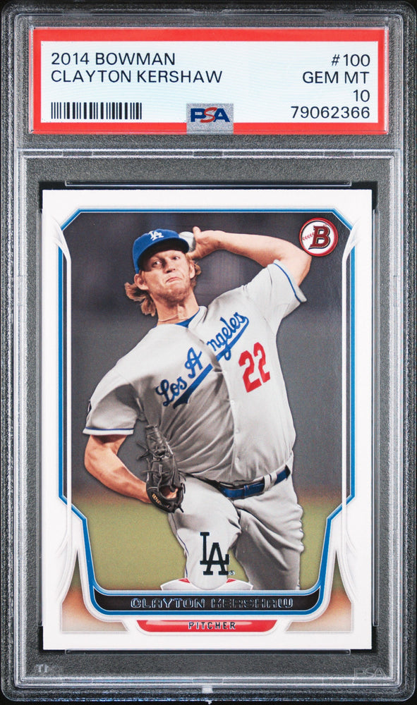 2014 BOWMAN CLAYTON KERSHAW  #100 - PSA 10 (Online Order Only)