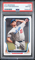 2014 BOWMAN CLAYTON KERSHAW  #100 - PSA 10 (Online Order Only)