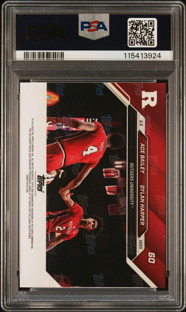 Graded 2024 Topps Bowman U Now Dylan Harper/Ace Bailey #60 Rookie RC Basketball Card PSA 8 Near Mint (ONLINE ORDER ONLY)