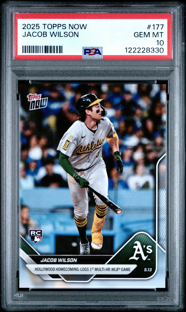 Graded 2025 Topps Now Jacob Wilson #177 Rookie RC Baseball Card PSA 10 Gem Mint (ONLINE ORDER ONLY)
