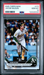 Graded 2025 Topps Now Jacob Wilson #177 Rookie RC Baseball Card PSA 10 Gem Mint (ONLINE ORDER ONLY)
