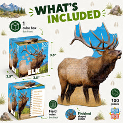 Elk 100 Piece Shaped Jigsaw Puzzle