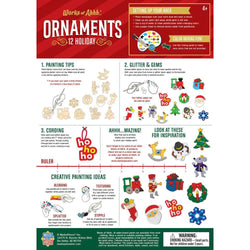 12 Holiday Ornaments Wood Craft & Paint Kit (ONLINE ORDER ONLY)