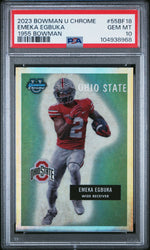 Graded 2023 Topps Bowman U Chrome Emeka Egbuka #55BF18 1955 Bowman Rookie RC Football Card PSA 10 Gem Mint (ONLINE ORDER ONLY)