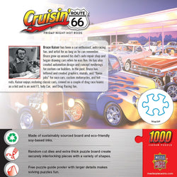 Cruisin' Route 66 - Friday Night Hot Rods 1000 Piece Jigsaw Puzzle (ONLINE ORDER ONLY)
