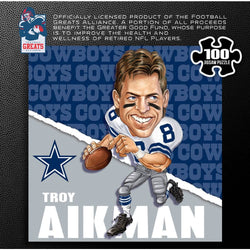 Dallas Cowboys All-Time Greats - Troy Aikman 100 Piece Jigsaw Puzzle
