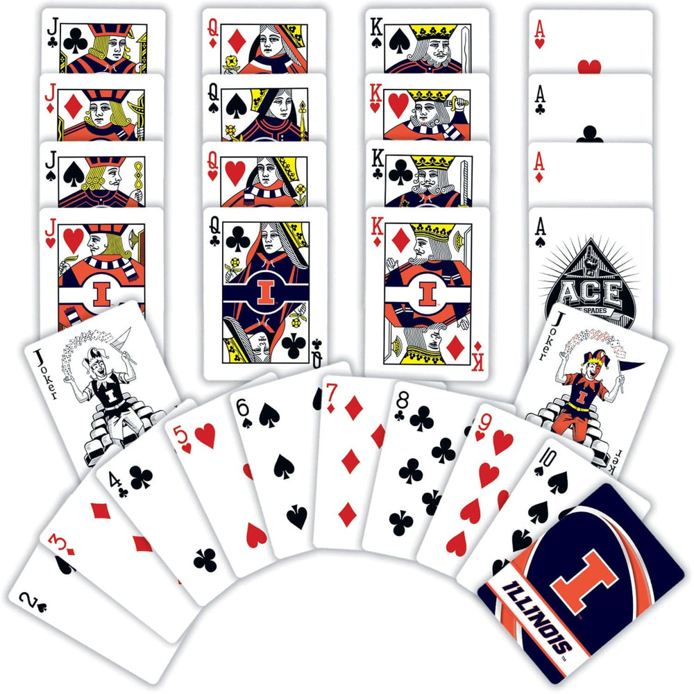 Illinois Fighting Illini Playing Cards - 54 Card Deck (ONLINE ORDER ONLY)