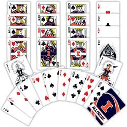 Illinois Fighting Illini Playing Cards - 54 Card Deck (ONLINE ORDER ONLY)