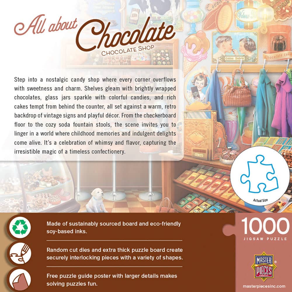 All About Chocolate - Chocolate Shop 1000 Piece Jigsaw Puzzle (ONLINE ORDER ONLY)