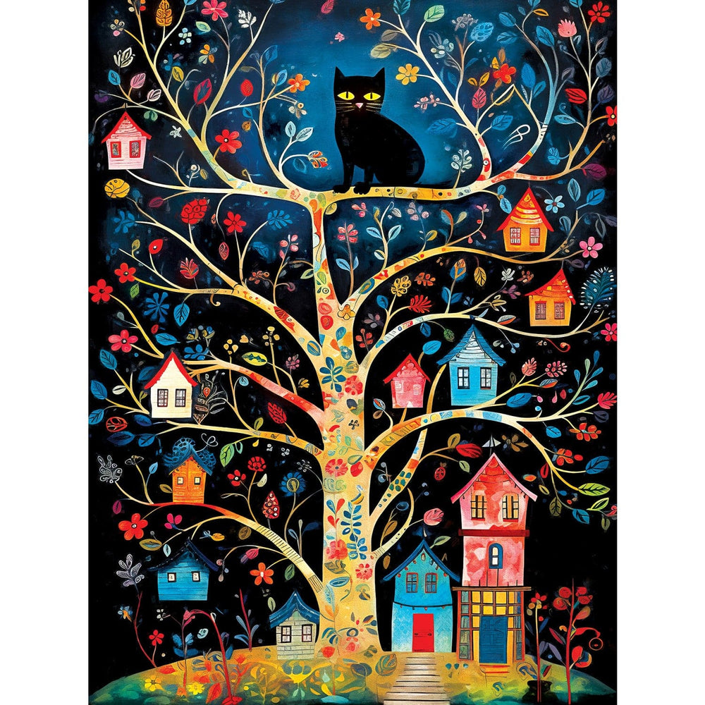 Black Cats - Birdhouse Kingdom 300 Piece EZ Grip Jigsaw Puzzle (ONLINE ORDER ONLY)