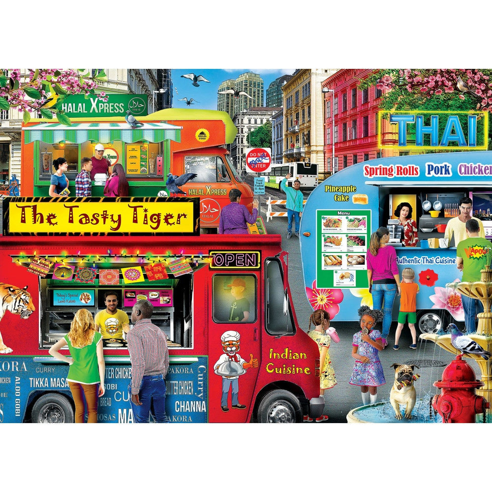 Food Truck Roundup - Block Party 1000 Piece Jigsaw Puzzle (ONLINE ORDER ONLY)