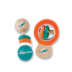 Miami Dolphins - Baby Rattles 2-Pack (ONLINE ORDER ONLY)