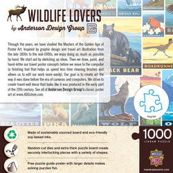 Vintage Posters - Wildlife Lovers 1000 Piece Jigsaw Puzzle (ONLINE ORDER ONLY)
