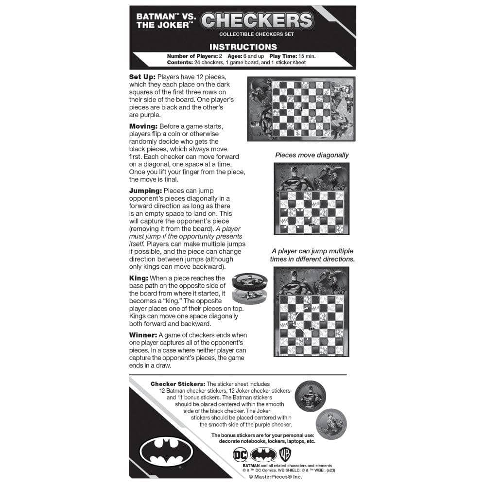 Batman vs The Joker Checkers Board Game (ONLINE ORDER ONLY)