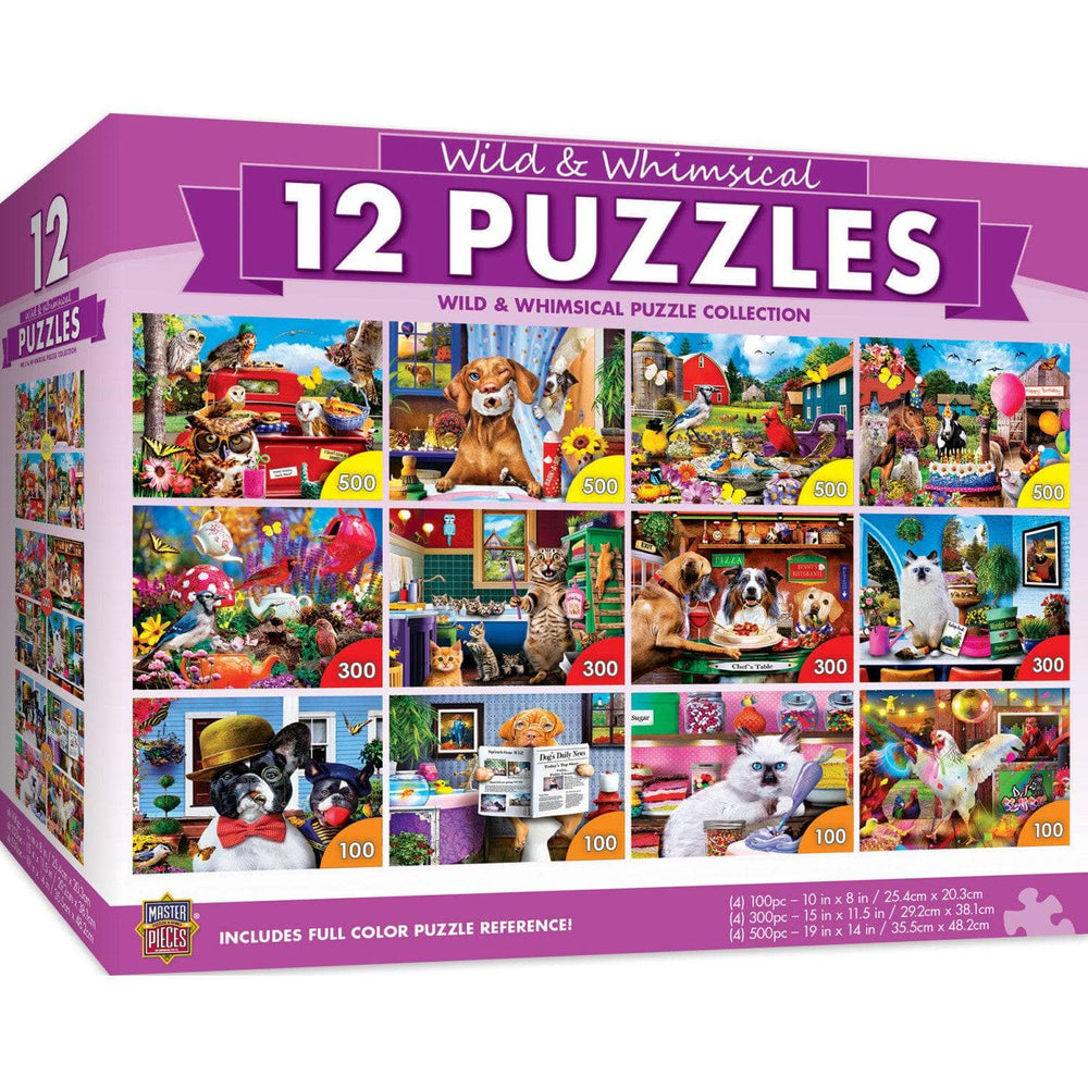Wild & Whimscial Jigsaw Puzzle Collection - 12-Pack
