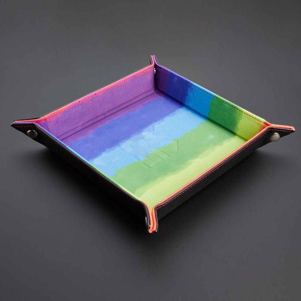 Metallic Dice Games Velvet Folding Dice Tray with Leather Backing 10" x 10" (ONLINE ORDER ONLY)
